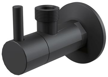 ALCA rohový ventil 1/2"x1/2", s filtrom, matná čierna
