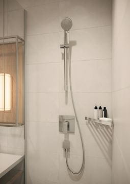 HANSGROHE ADDSTORIS rohová polica, nástenná, chróm 41741000 Obrázek - fotka