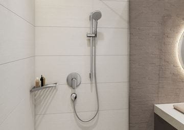 HANSGROHE ADDSTORIS rohová polica, nástenná, chróm 41741000 Obrázek - fotka