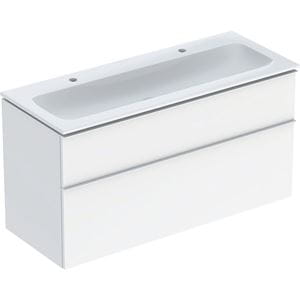 GEBERIT ICON skrinka s umývadlom 120x48x63 cm, 2 zásuvky, KeraTect, matná biela