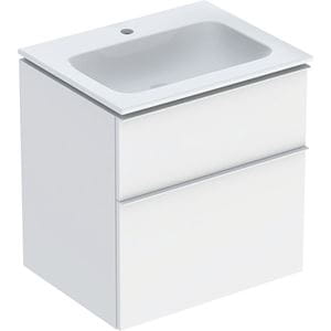 GEBERIT ICON skrinka s umývadlom 60x48x63 cm, 2 zásuvky, KeraTect, matná biela