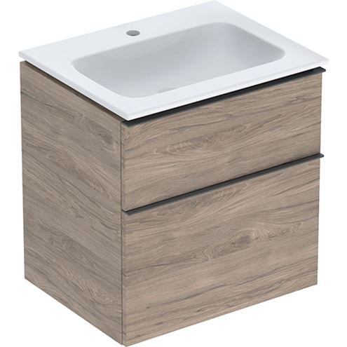 GEBERIT ICON skrinka s umývadlom 60x48x63 cm, 2 zásuvky, KeraTect, orech hickory 502.331.JR.1 Obrázek - Hlavní obrázek