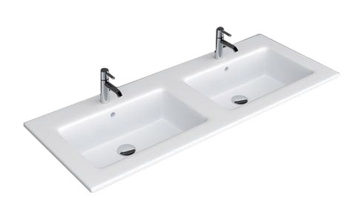 ORISTO JOY dvojumývadlo 121 cm, s 2 otvormi pre batériu a prepadom UME-JO-120-91-D Obrázek - Hlavní obrázek