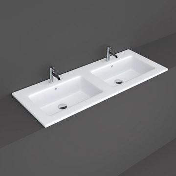 ORISTO JOY dvojumývadlo 121 cm, s 2 otvormi pre batériu a prepadom UME-JO-120-91-D Obrázek - fotka