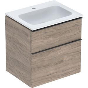 GEBERIT ICON skrinka s umývadlom 60x48x63 cm, 2 zásuvky, orech hickory