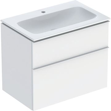 GEBERIT ICON skrinka s umývadlom 75x48x63 cm, 2 zásuvky, KeraTect, matná biela