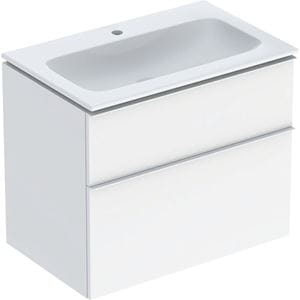 GEBERIT ICON skrinka s umývadlom 75x48x63 cm, 2 zásuvky, KeraTect, lesklá biela