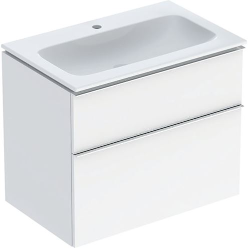 GEBERIT ICON skrinka s umývadlom 75x48x63 cm, 2 zásuvky, KeraTect, lesklá biela 502.332.01.2 Obrázek - Hlavní obrázek