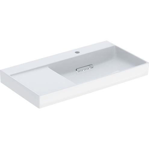 GEBERIT ONE umývadlo 90 cm, s otvorom pre batériu vpravo, skrytý prepad, KeraTect 505.043.00.1 Obrázek - Hlavní obrázek