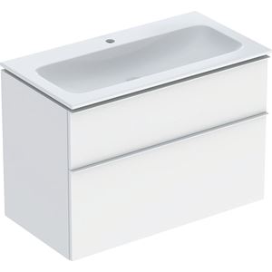 GEBERIT ICON skrinka s umývadlom 90x48x63 cm, 2 zásuvky, KeraTect, matná biela
