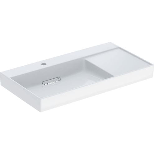 GEBERIT ONE umývadlo 90 cm, s otvorom pre batériu vľavo, skrytý prepad, KeraTect 505.039.00.1 Obrázek - Hlavní obrázek