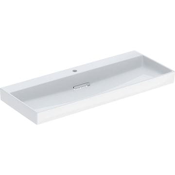 GEBERIT ONE umývadlo 120 cm, s otvorom pre batériu, skrytý prepad, KeraTect