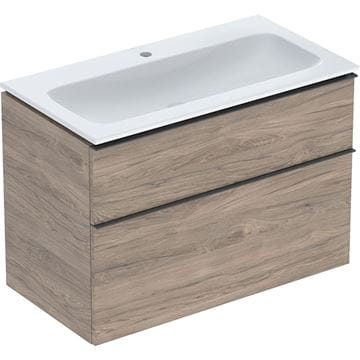 GEBERIT ICON skrinka s umývadlom 90x48x63 cm, 2 zásuvky, orech hickory