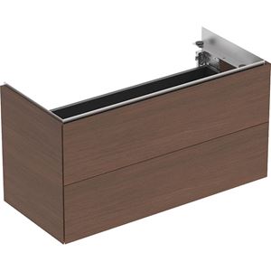 GEBERIT ONE skrinka pod umývadlo 89,5x39,5x46,5 cm, 2 zásuvky, Push-open, s osvetlením, americký orech