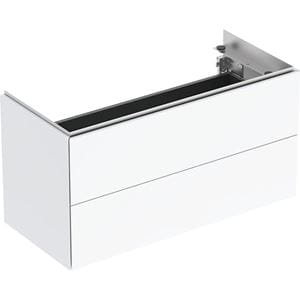 GEBERIT ONE skrinka pod umývadlo 89,5x39,5x46,5 cm, 2 zásuvky, Push-open, s osvetlením, lesklá biela