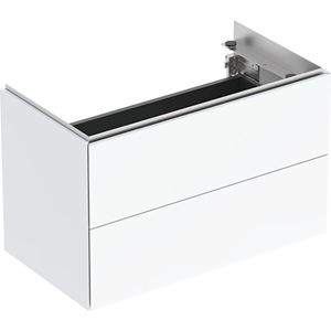 GEBERIT ONE skrinka pod umývadlo 74,5x39,5x46,5 cm, 2 zásuvky, Push-open, s osvetlením, lesklá biela