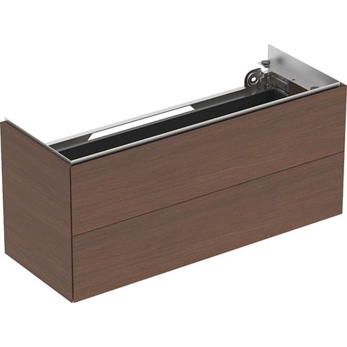 GEBERIT ONE skrinka pod umývadlo 104,5x39,5x46,5 cm, 2 zásuvky, Push-open, s osvetlením, americký orech 500.386.00.1 Obrázek - Hlavní obrázek