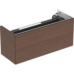GEBERIT ONE skrinka pod umývadlo 104,5x39,5x46,5 cm, 2 zásuvky, Push-open, s osvetlením, americký orech