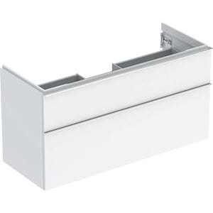 GEBERIT ICON skrinka pod umývadlo 118,4x47,6x61,5 cm, 2 zásuvky, lesklá biela