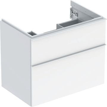 GEBERIT ICON skrinka pod umývadlo 74x47, 6x61, 5 cm, 2 zásuvky, lesklá biela