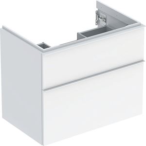 GEBERIT ICON skrinka pod umývadlo 74x47, 6x61, 5 cm, 2 zásuvky, lesklá biela