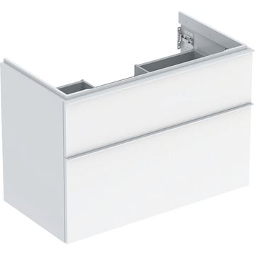 GEBERIT ICON skrinka pod umývadlo 88,8x47,6x61,5 cm, 2 zásuvky, lesklá biela