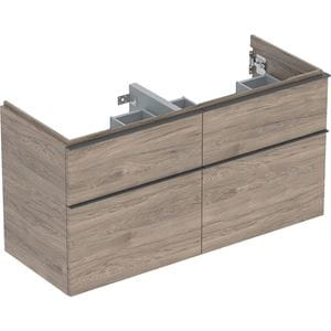 GEBERIT ICON skrinka pod dvojumývadlo 118,4x47,6x61,5 cm, 4 zásuvky, orech hickory