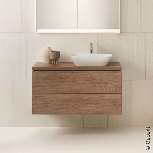 GEBERIT ONE umývadlo na dosku 50 cm, s otvorom pre batériu, bez prepadu, KeraTect 505.041.01.6 Obrázek - fotka