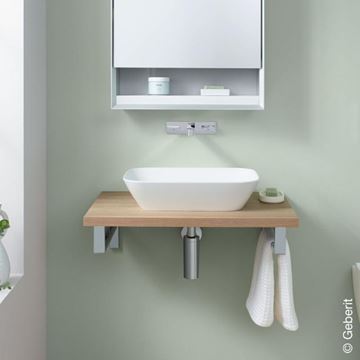 GEBERIT ONE umývadlo na dosku 50 cm, skrytý prepad, matná biela 505.052.00.1 Obrázek - fotka