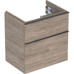 GEBERIT ICON skrinka pod umývadlo 59,2x41,6x61,5 cm, závesná, 2 zásuvky, orech hickory