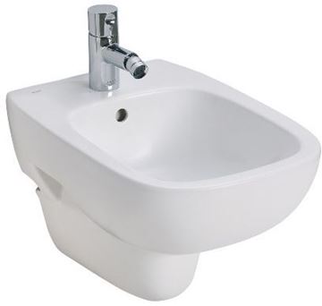KOLO STYLE bidet závesný 356x510x335mm, s otvorom pre batériu, s prepadom, biela