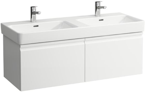 LAUFEN PRO S skrinka pod dvojumývadlo 115,9x45x39,7 cm, 2 zásuvky, lesklá biela H4835630964751 Obrázek - Hlavní obrázek