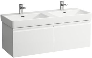 LAUFEN PRO S skrinka pod dvojumývadlo 115,9x45x39,7 cm, 2 zásuvky, lesklá biela
