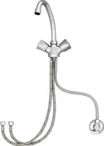 HAKL drezová batéria 22cm beztlaková, klasická, kohútiková, 3-cestná, chróm