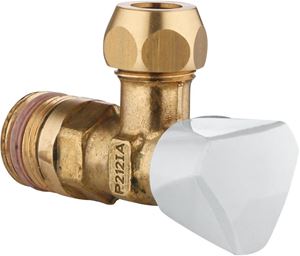 GROHE rohový ventil 1/2"x3/8", mosadz/biela