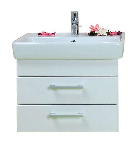 CONCEPT 200 skrinka pod umývadlo 54,5x43,4x39,2cm závesná s 2 zásuvkami, biela/lesklá biela C200.3 Obrázek - Hlavní obrázek
