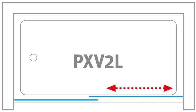 ROTH PXV2L/1700 vaňová zástena 170x150 cm, ľavá, posuvná, brillant/sklo transparent 451-170000L-00-02 Obrázek - fotka