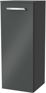 VILLEROY & BOCH VERITY DESIGN 2.0 nízka skrinka 35x34,3x88,8 cm, 1 dvierka, pánty vpravo, Glossy Grey