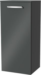 VILLEROY & BOCH VERITY DESIGN 2.0 nízka skrinka 40x34,3x88,8 cm, 1 dvierka, pánty vpravo, Glossy Grey