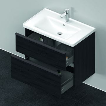 DURAVIT D-NEO skrinka s umývadlom 80x48x62,5 cm, 2 zásuvky, dub čierny DE012101616 Obrázek - fotka