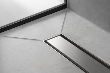 HANSGROHE 800 RAINDRAIN MATCH vrchná sada sprchového žľabu, s výškovo nastaviteľným rámom, matná čierna 56038670 Obrázek - fotka