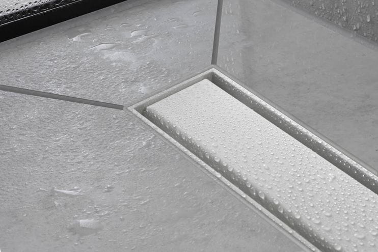 HANSGROHE 800 RAINDRAIN MATCH vrchná sada sprchového žľabu, s výškovo nastaviteľným rámom, matná čierna 56038670 Obrázek - fotka