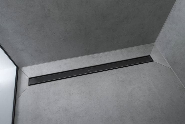 HANSGROHE 800 RAINDRAIN MATCH vrchná sada sprchového žľabu, s výškovo nastaviteľným rámom, matná čierna 56038670 Obrázek - fotka