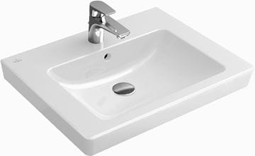 VILLEROY & BOCH SUBWAY 2.0 umývadlo 65 cm, s otvorom pre batériu a prepadom, CeramicPlus, brúsené, alpská biela 7113KGR1 Obrázek - fotka