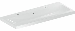 GEBERIT ICON LIGHT umývadlo 120 cm, s 2 otvormi pre batérie a prepadom, KeraTect