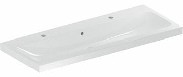 GEBERIT ICON LIGHT umývadlo 120 cm, s 2 otvormi pre batérie a prepadom, KeraTect