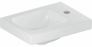 GEBERIT ICON LIGHT umývadielko 38 cm, s otvorom pre batériu vpravo, bez prepadu, KeraTect