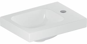 GEBERIT ICON LIGHT umývadielko 38 cm, s otvorom pre batériu vpravo, bez prepadu, KeraTect