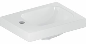 GEBERIT ICON LIGHT umývadielko 38 cm, s otvorom pre batériu vľavo, bez prepadu, KeraTect
