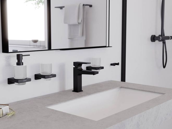 HANSGROHE METROPOL umývadlová stojanková batéria, s odtokovou súpravou, EcoSmart, matná biela 32507700 Obrázek - fotka